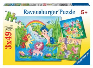 Пъзел Ravensburger от 3 x 49 части - Понита