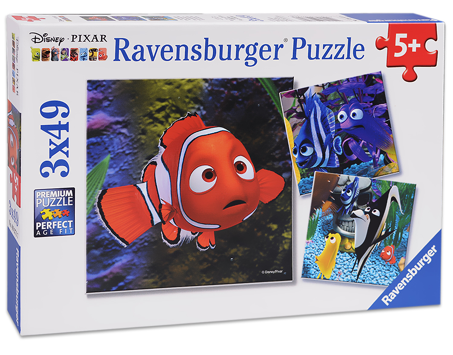 Пъзел Ravensburger от 3 x 49 части - В търсенето на Немо