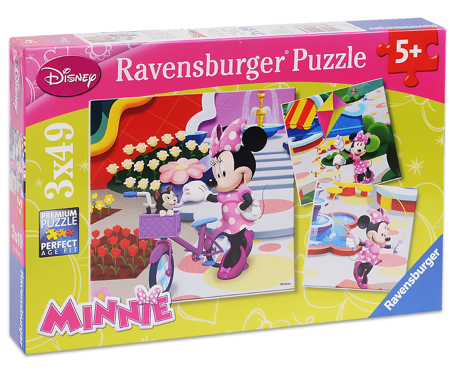 Пъзел Ravensburger от 3 x 49 части - Красивата Мини Маус