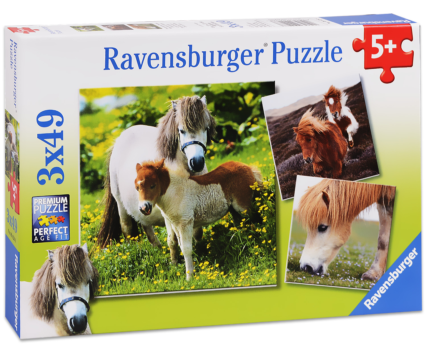 Пъзел Ravensburger от 3 x 49 части - Понита приятели