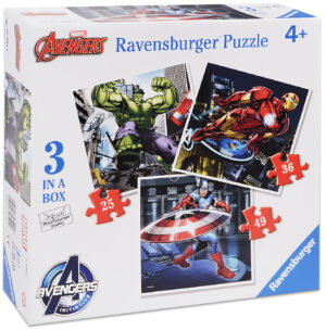 Пъзел Ravensburger 3 в 1 - Отмъстителите
