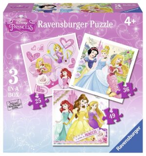 Пъзел Ravensburger 3 в 1 - Дисни принцеси