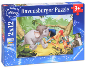 Пъзел Ravensburger от 2 x 12 части - Книга за джунглата