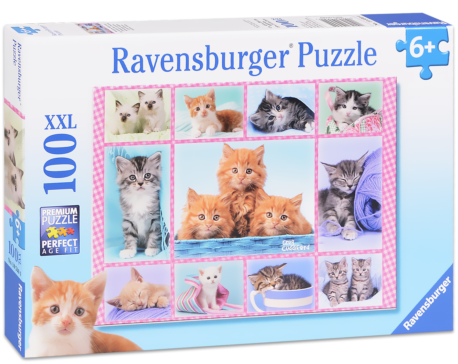Пъзел Ravensburger от 100 XXL части - Сладки котенца