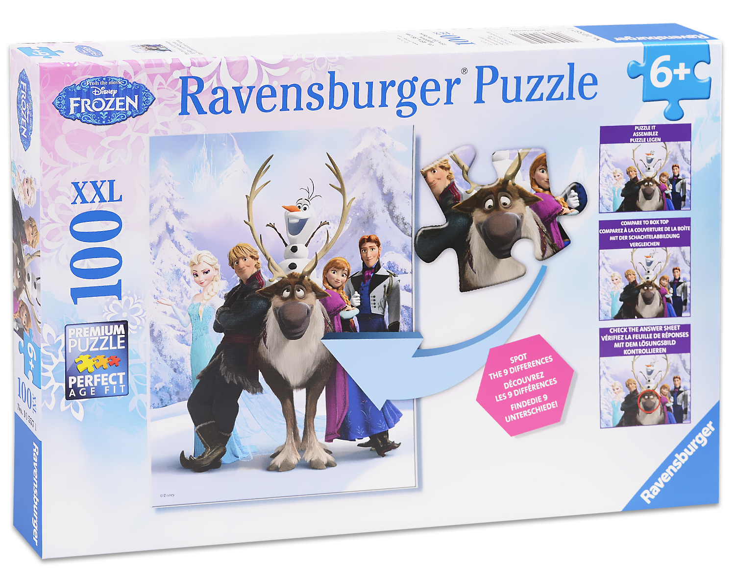 Пъзел Ravensburger от 100 XXL части - Героите от Замръзналото кралство
