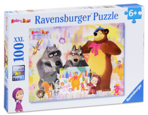 Пъзел Ravensburger от 100 XXL части - Маша и Мечока