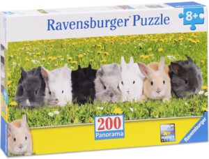 Панорамен пъзел Ravensburger от 200 части - Зайци