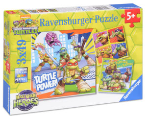 Пъзел Ravensburger от 3 x 49 части - Костенурките нинджа