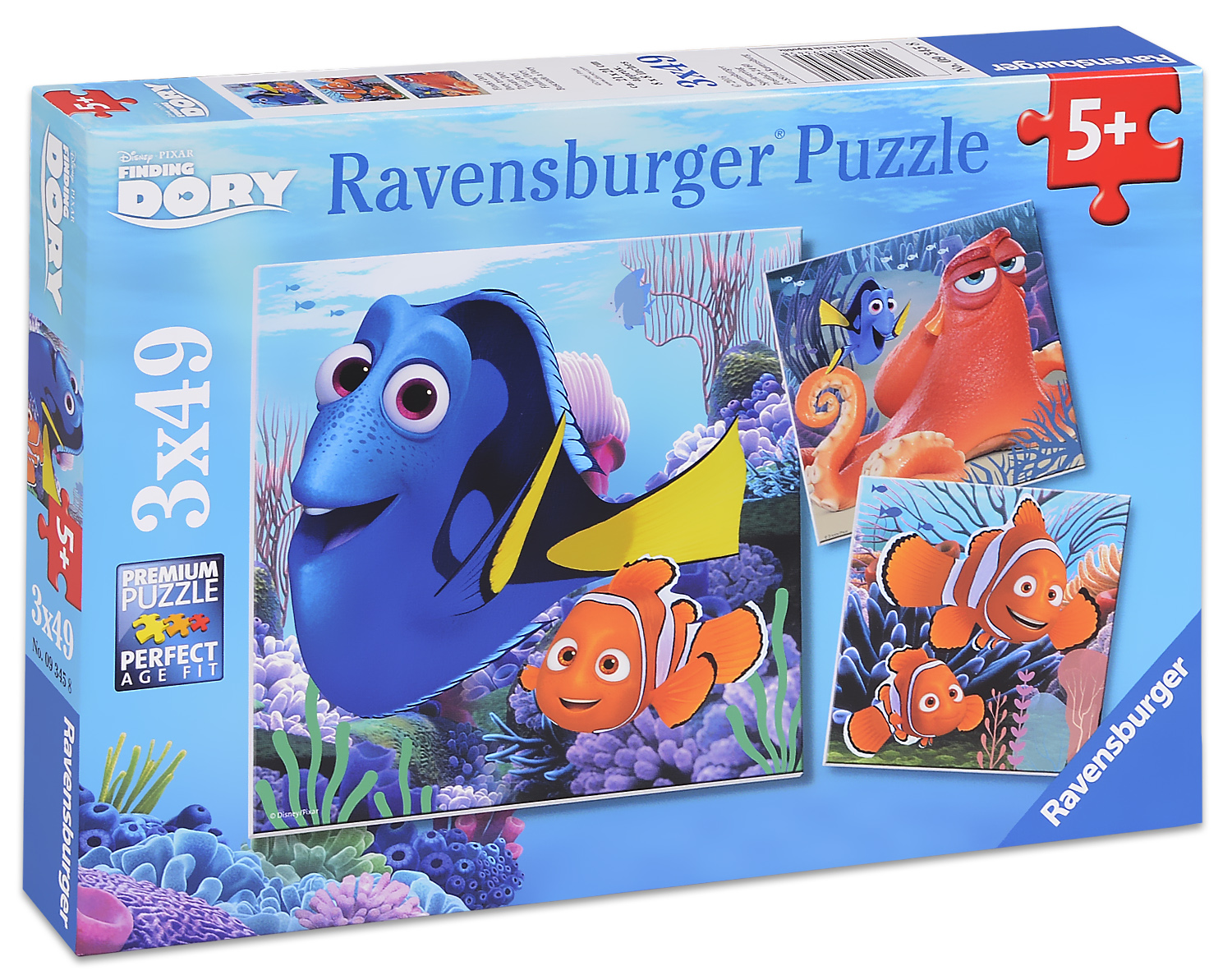 Пъзел Ravensburger от 3 x 49 части - Търсенето на Дори