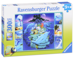Пъзел Ravensburger от 300 XXL части - Делфини
