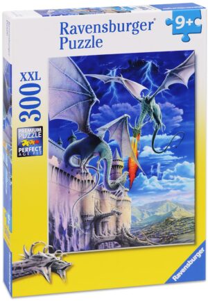 Пъзел Ravensburger от 300 XXL части - Огнедишащи дракони