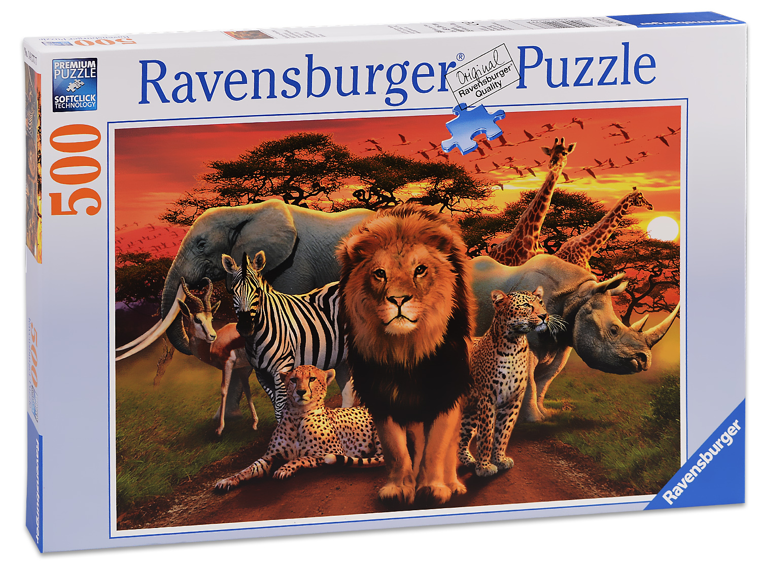 Пъзел Ravensburger от 500 части - Дивата савана