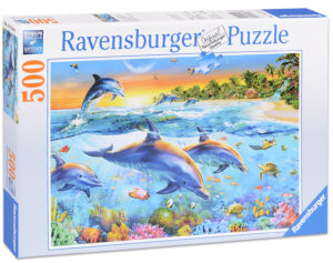 Пъзел Ravensburger от 500 части - Делфини