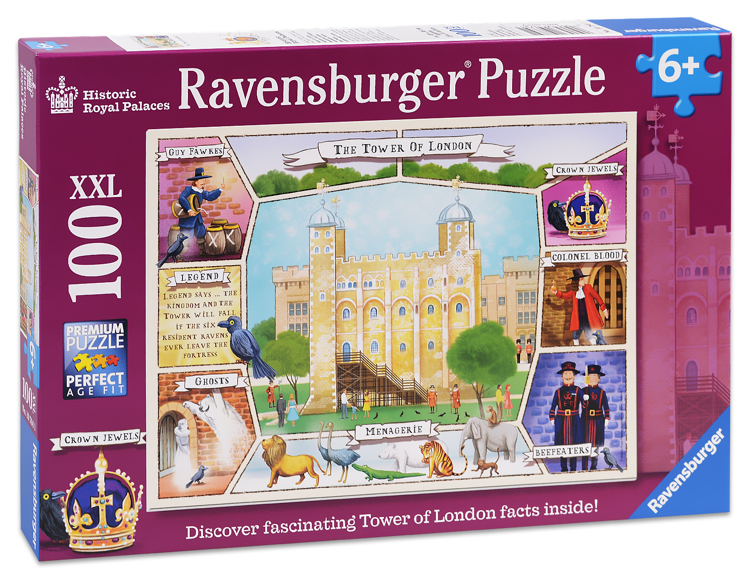 Пъзел Ravensburger от 100 XXL части - Кралският дворец в Лондон