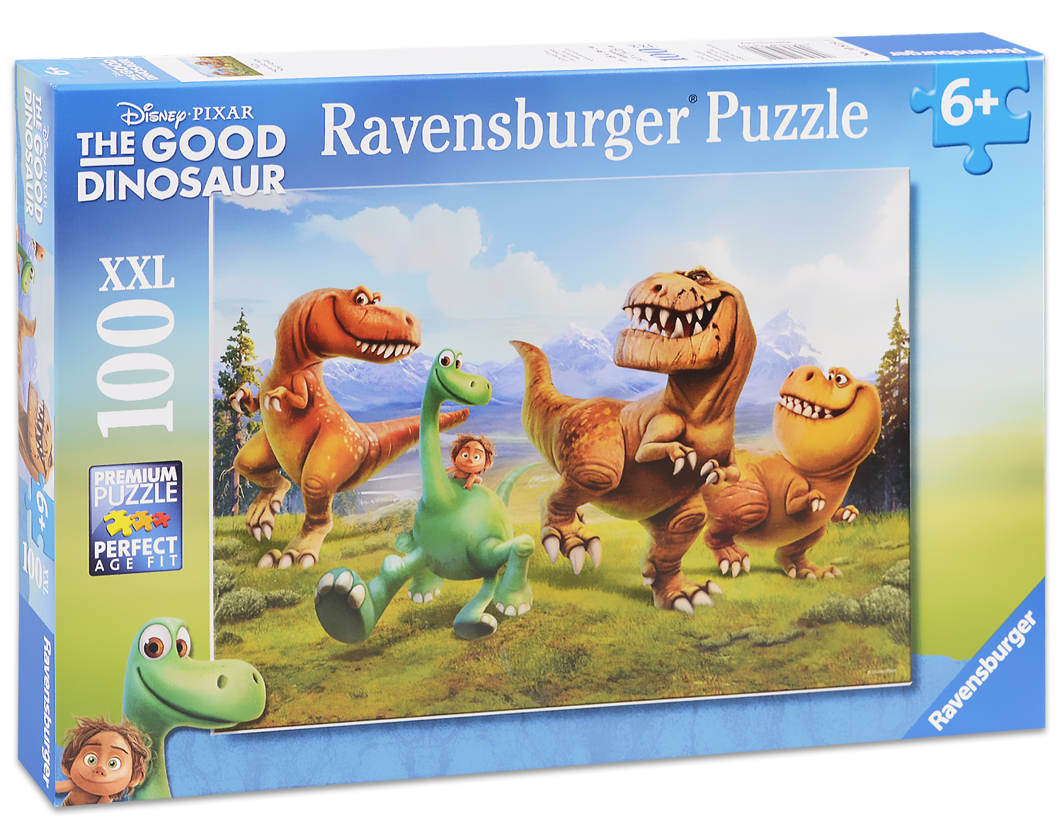 Пъзел Ravensburger от 100 XXL части - Добрият динозавър