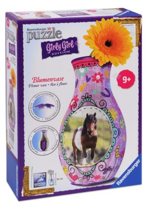 3D пъзел Ravensburger от 216 части - Ваза с кон