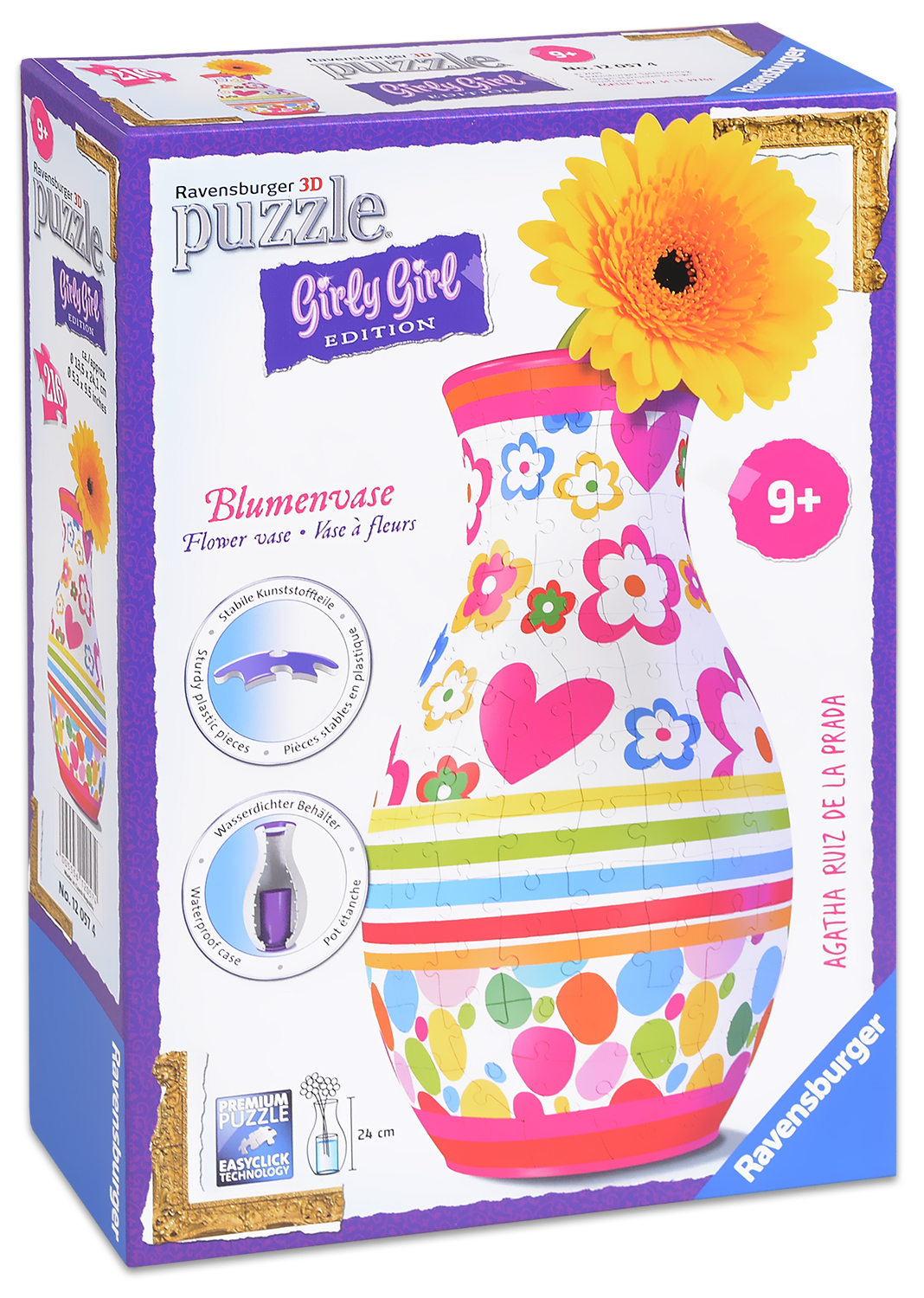 3D пъзел Ravensburger от 216 части - Ваза с декорация