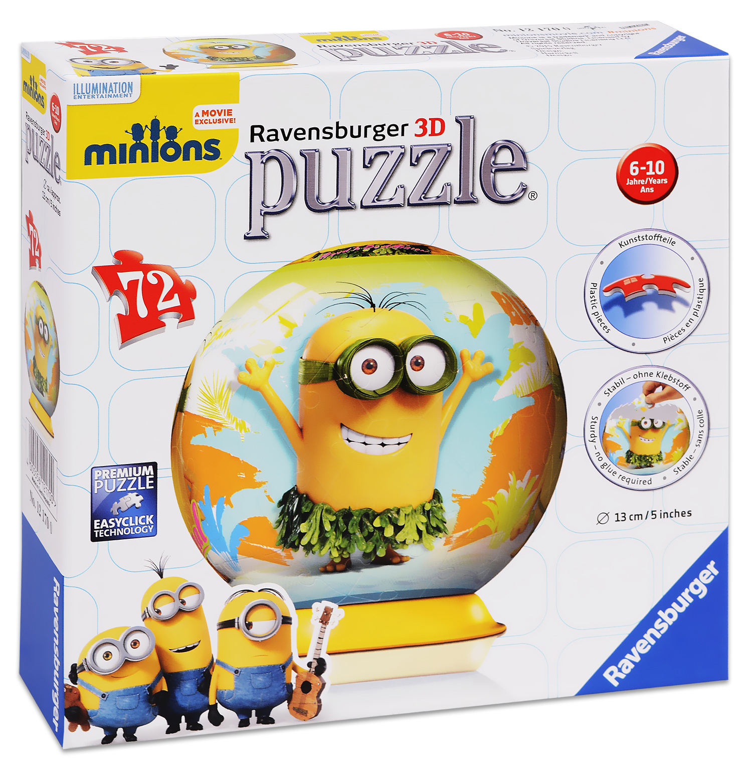 3D Пъзел Ravensburger от 72 части - Миньоните