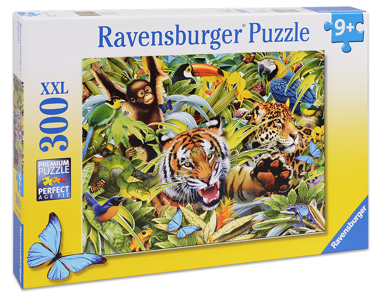 Пъзел Ravensburger от 300 XXL части - Животни от джунглата