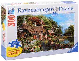 Пъзел Ravensburger от 300 XXL части - Къщичка на езерото