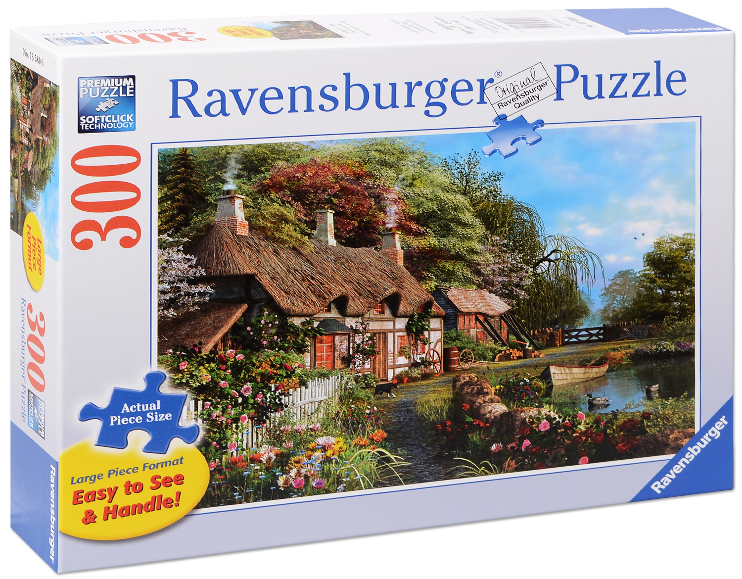Пъзел Ravensburger от 300 XXL части - Къщичка на езерото