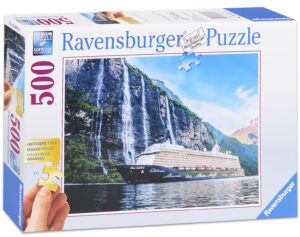 Пъзел Ravensburger от 500 части - Кораб във фиордите