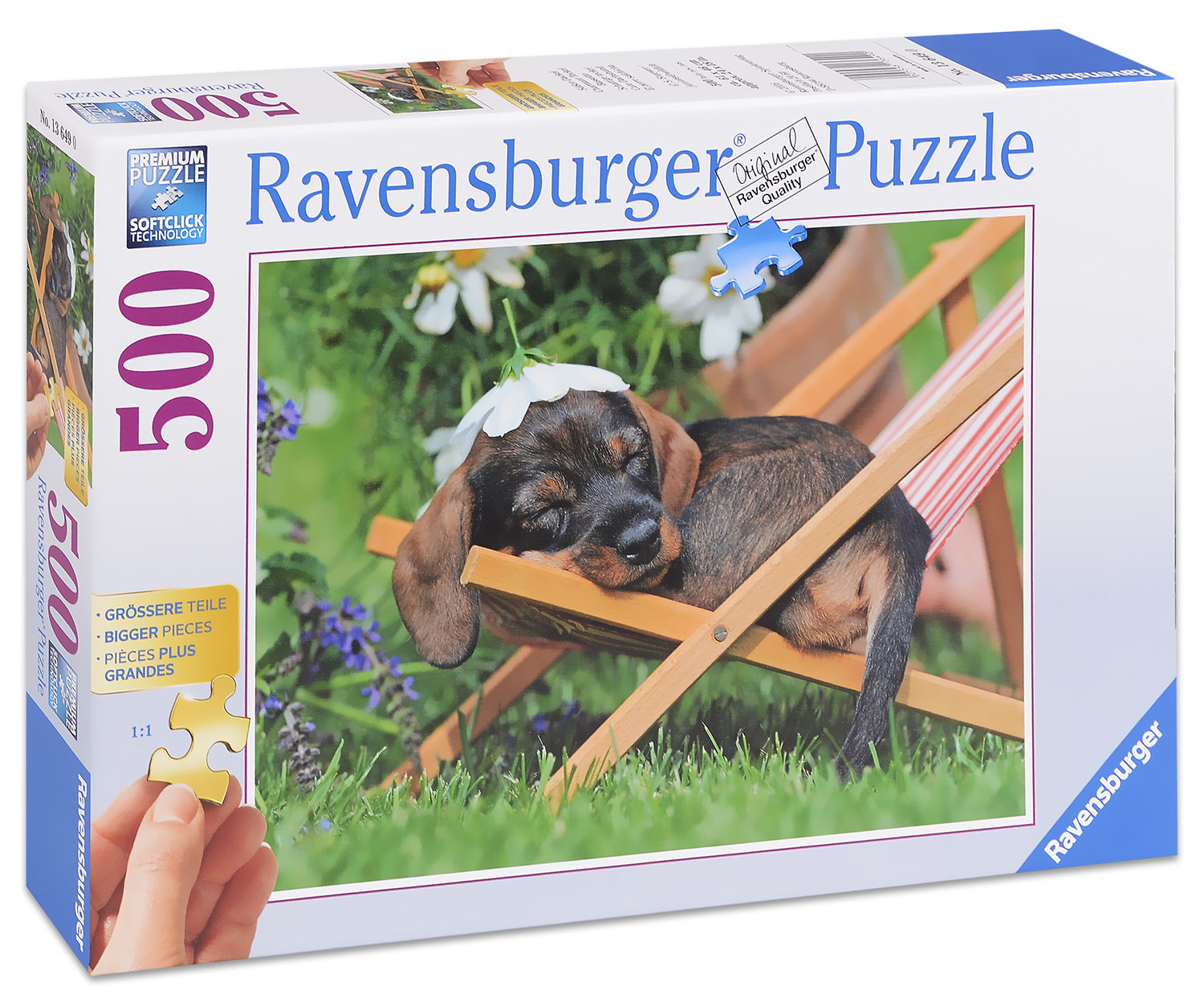 Пъзел Ravensburger от 500 части - Сладко кученце