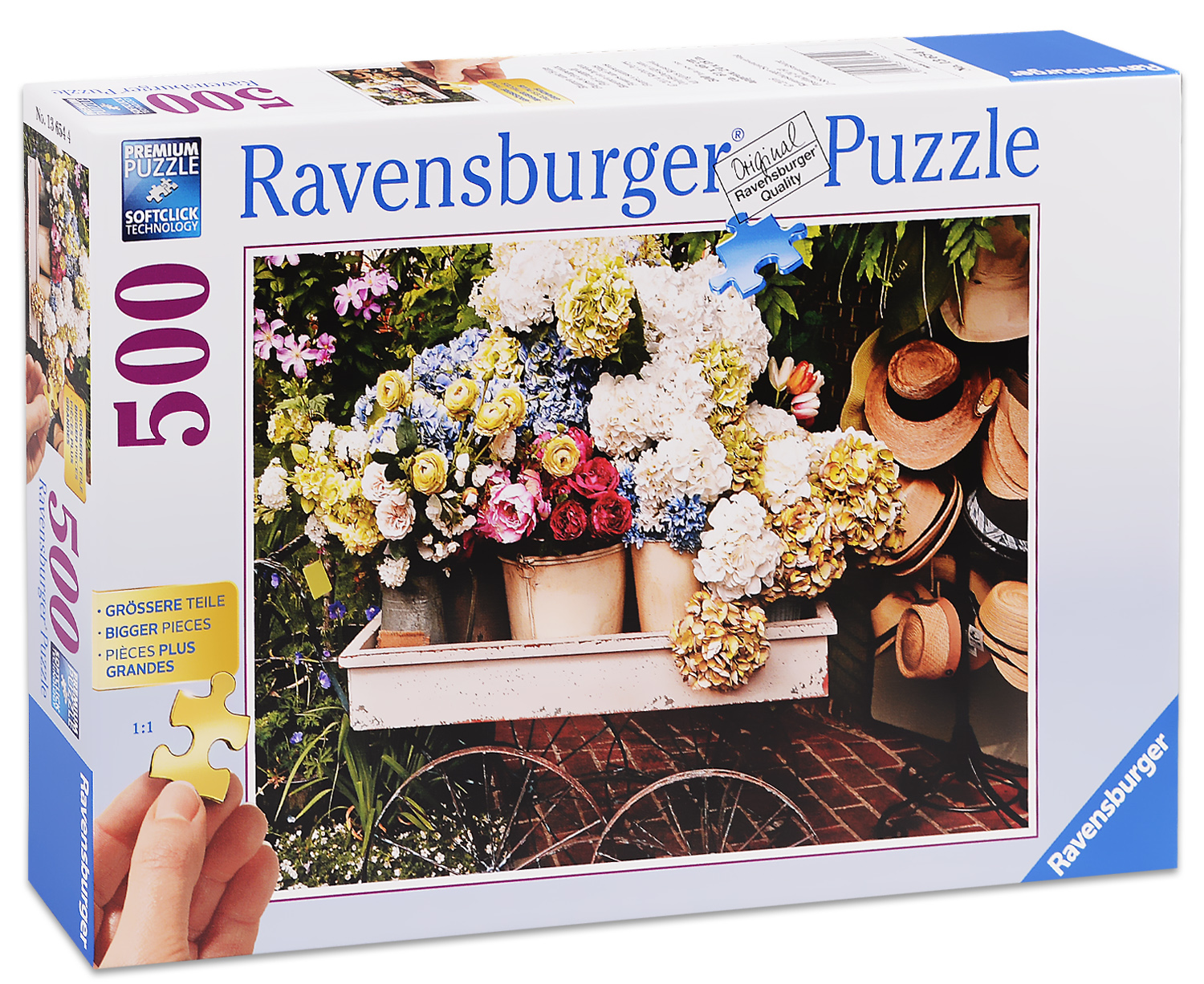Пъзел Ravensburger от 500 части - Цветя и шапки
