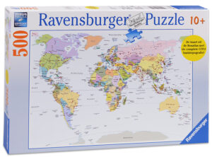 Пъзел Ravensburger от 500 части - Политическа карта на света