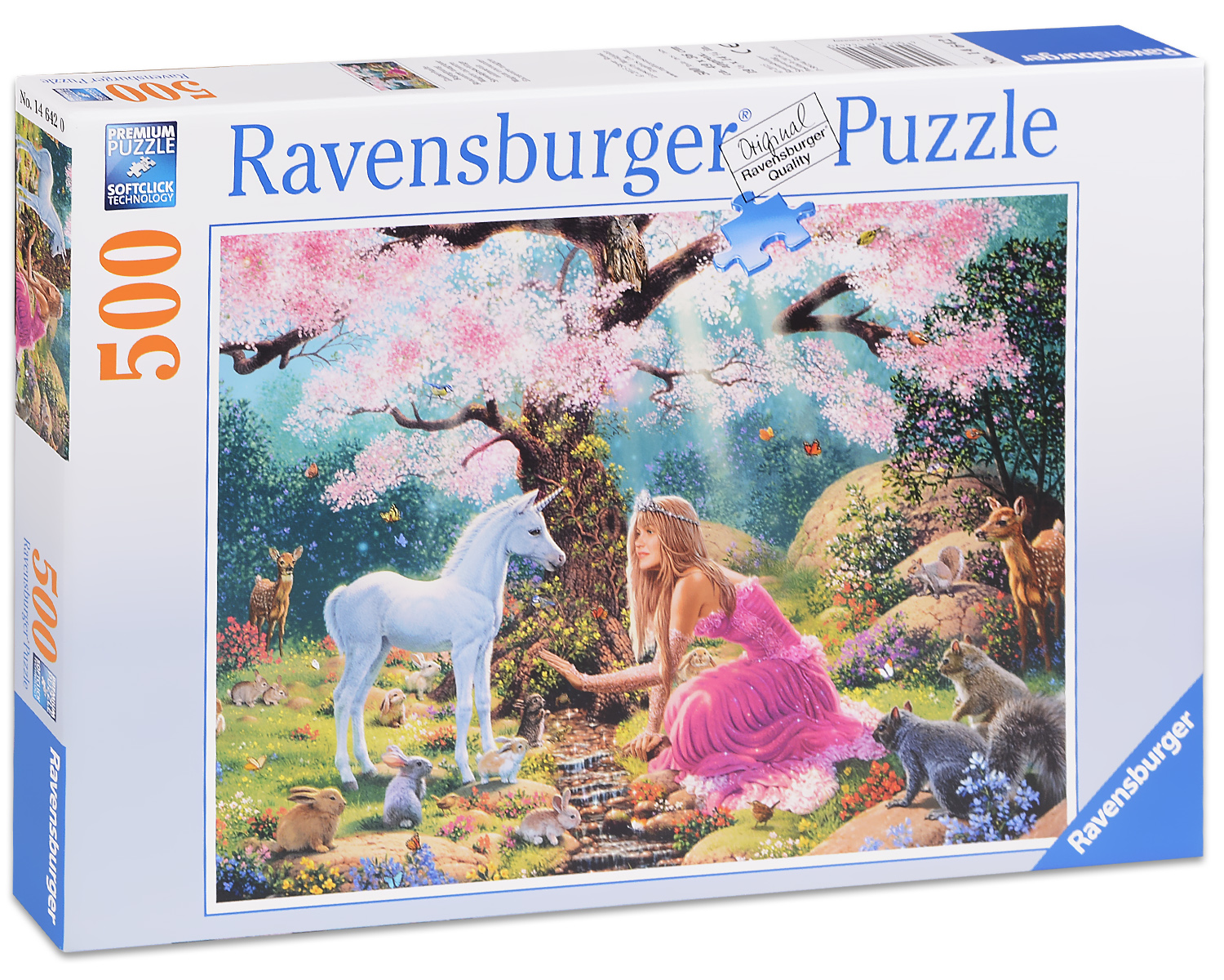 Пъзел Ravensburger от 500 части - Момиче с еднорог