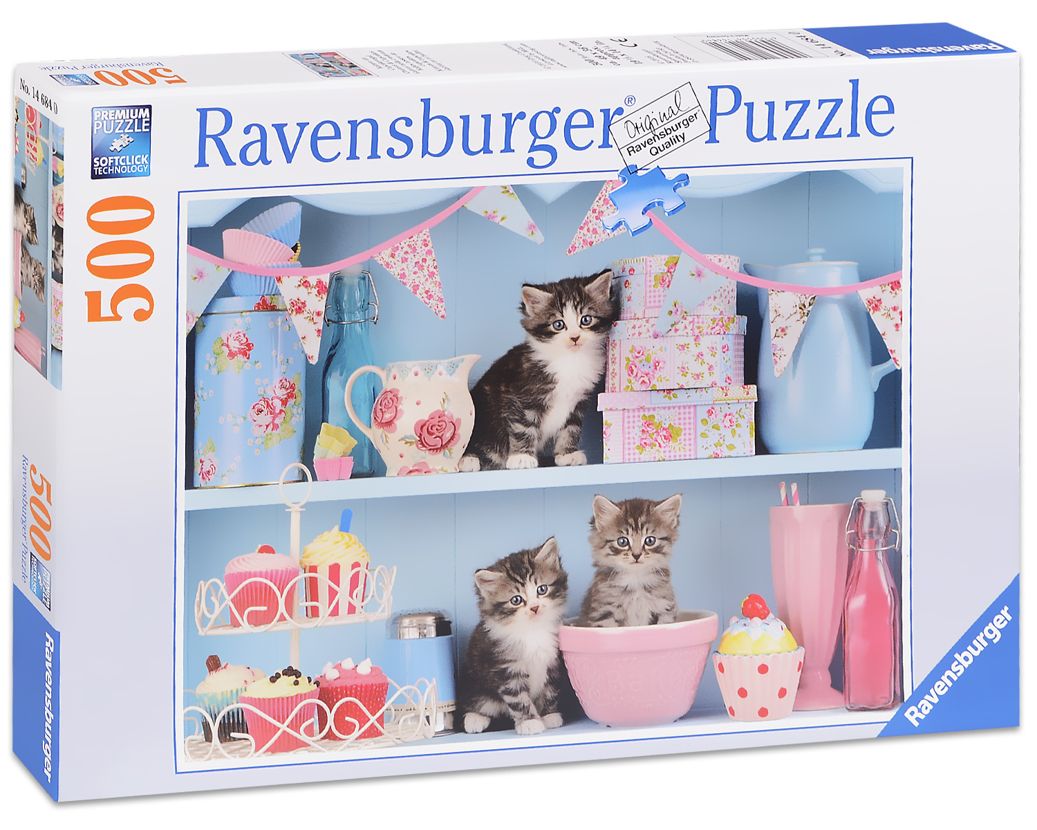 Пъзел Ravensburger от 500 части - Котенца и кексчета