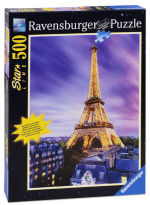 Светещ пъзел Ravensburger от 500 части - Айфеловата кула