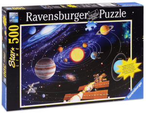 Светещ пъзел Ravensburger от 500 части - Слънчева система