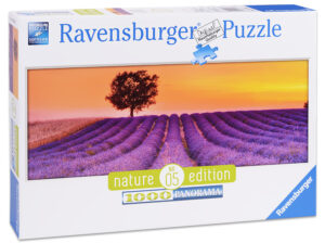 Панорамен пъзел Ravensburger от 1000 части - Лавандулови полета