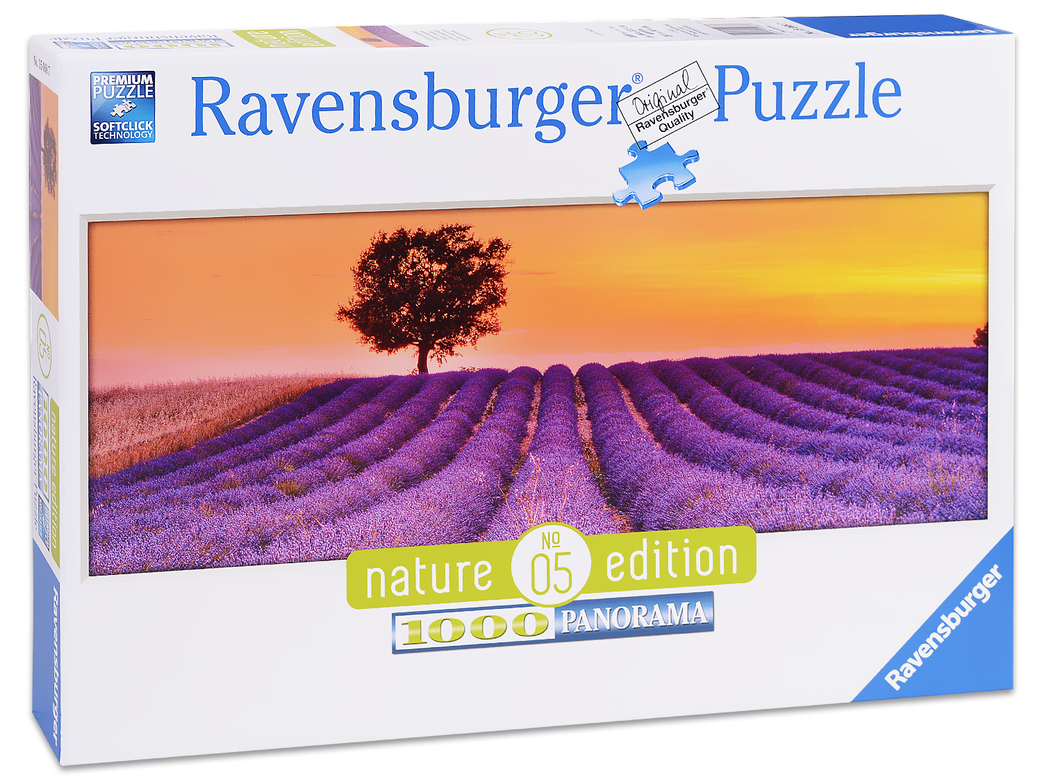 Панорамен пъзел Ravensburger от 1000 части - Лавандулови полета