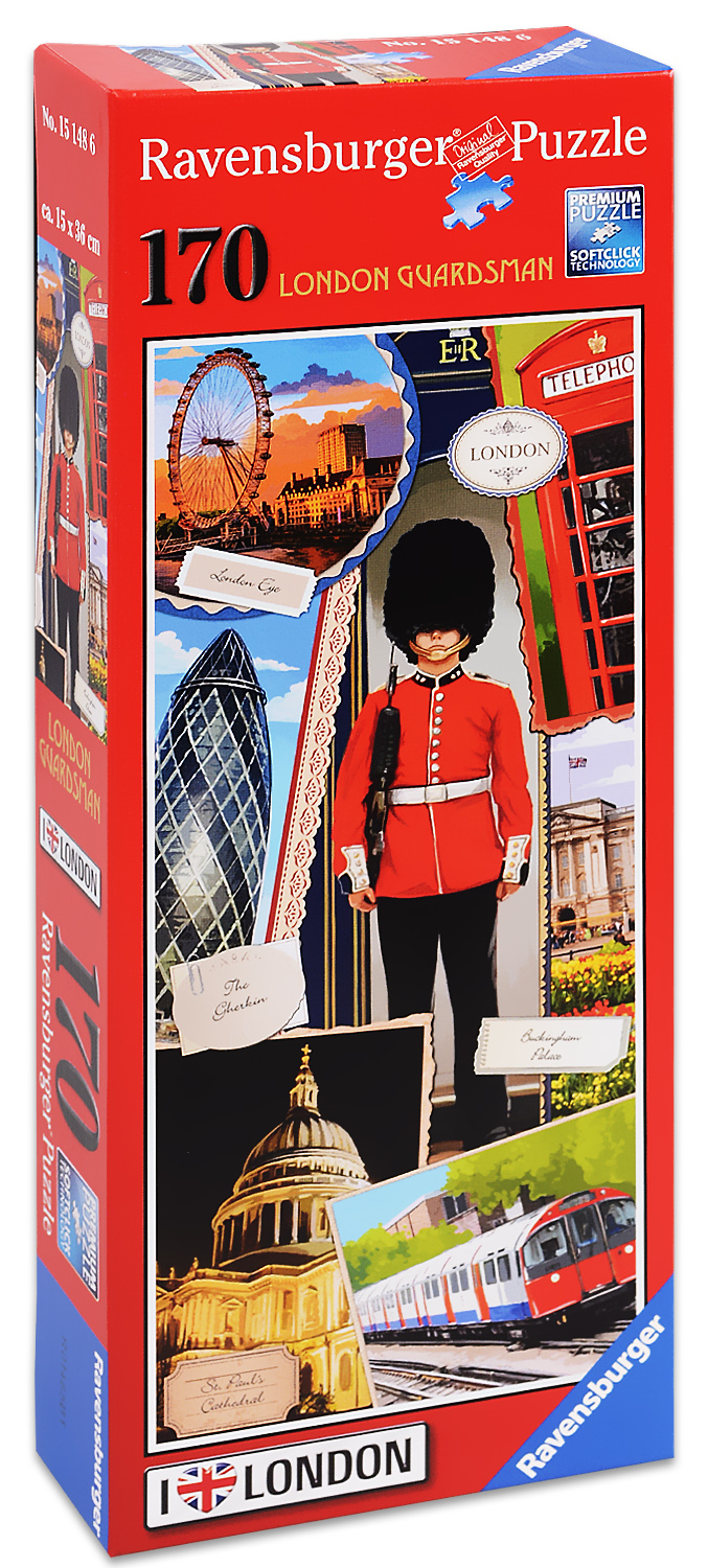 Панорамен пъзел Ravensburger от 170 части - Лондонски гвардеец