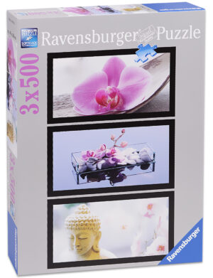 Пъзел Ravensburger от 3 x 500 части - Дзен пейзажи