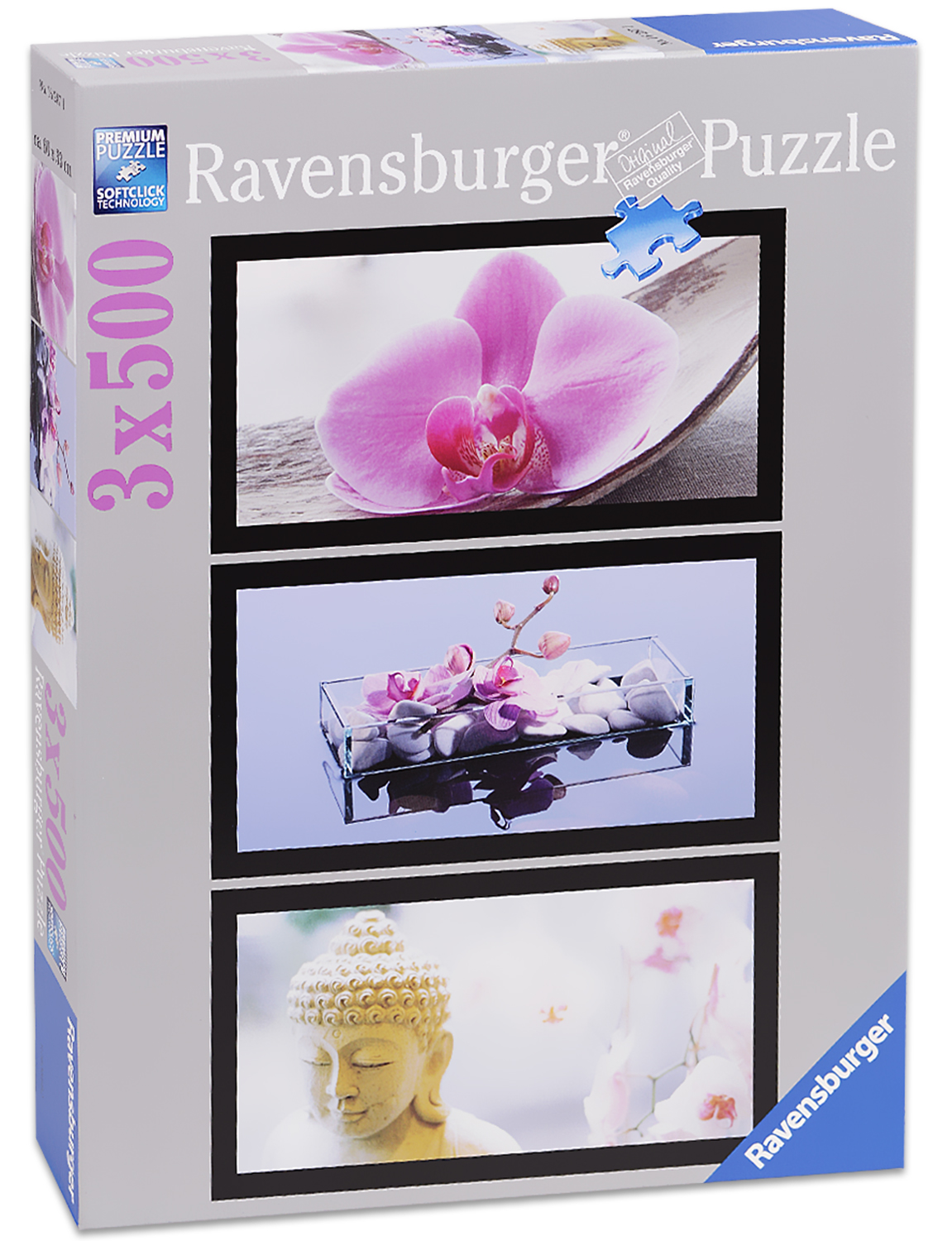 Пъзел Ravensburger от 3 x 500 части - Дзен пейзажи