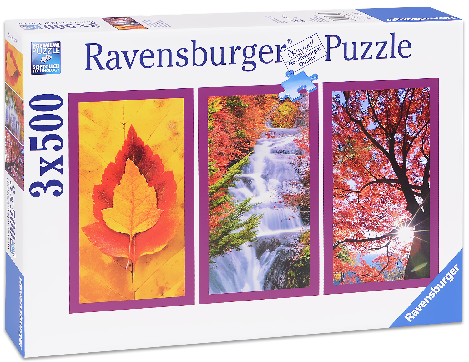 Пъзел Ravensburger от 3 x 500 части - Природни импресии