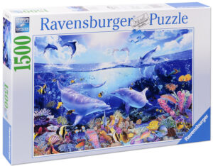 Пъзел Ravensburger от 1500 части - Делфини в морето