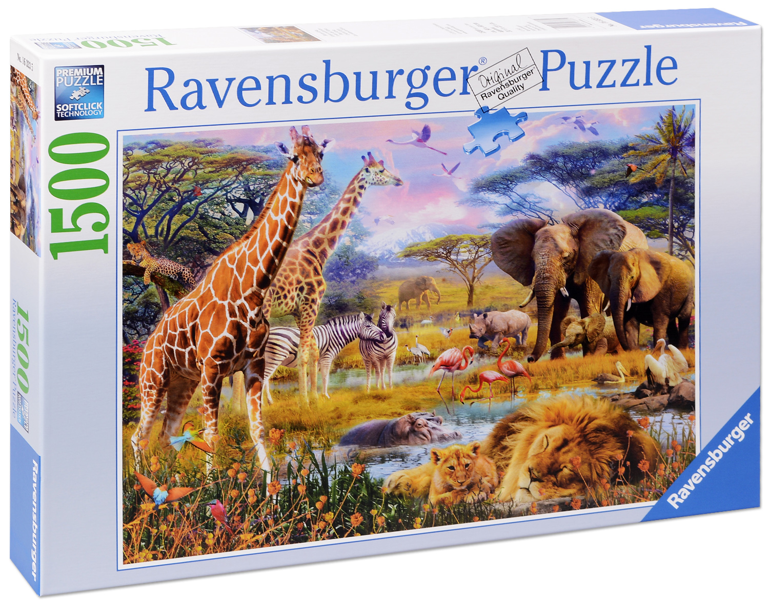Пъзел Ravensburger от 1500 части - Животните на Африка