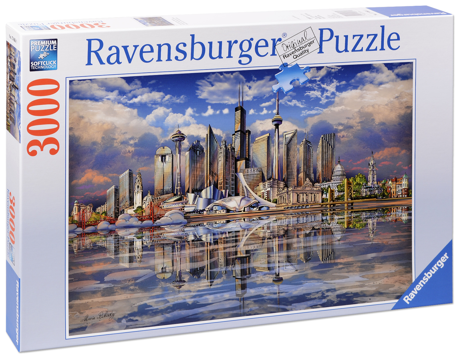 ДУБЛИРАН ПРОДУКТ!!! Пъзел Ravensburg от 3000 части - Небостъргачи