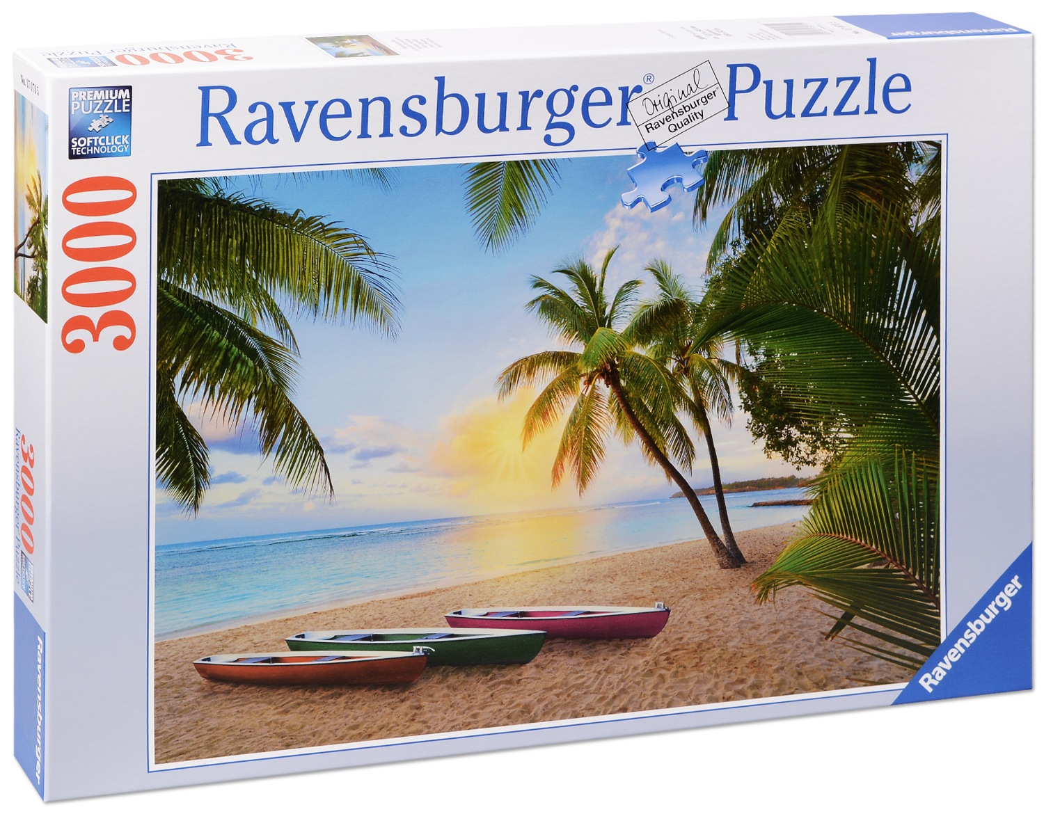 ДУБЛИРАН!!! Пъзел Ravensburg от 3000 части - Плаж с палми
