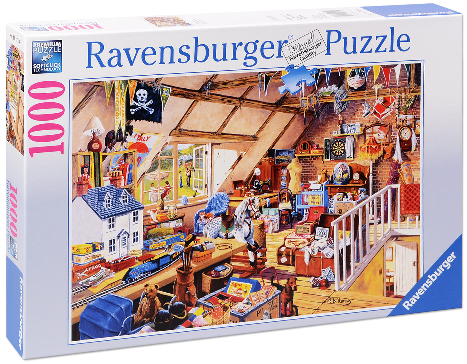 Пъзел Ravensburger от 1000 части - Слънчева мансарда