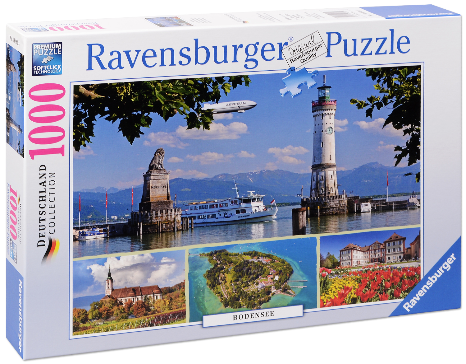 Пъзел Ravensburger от 1000 части - Боденското езеро
