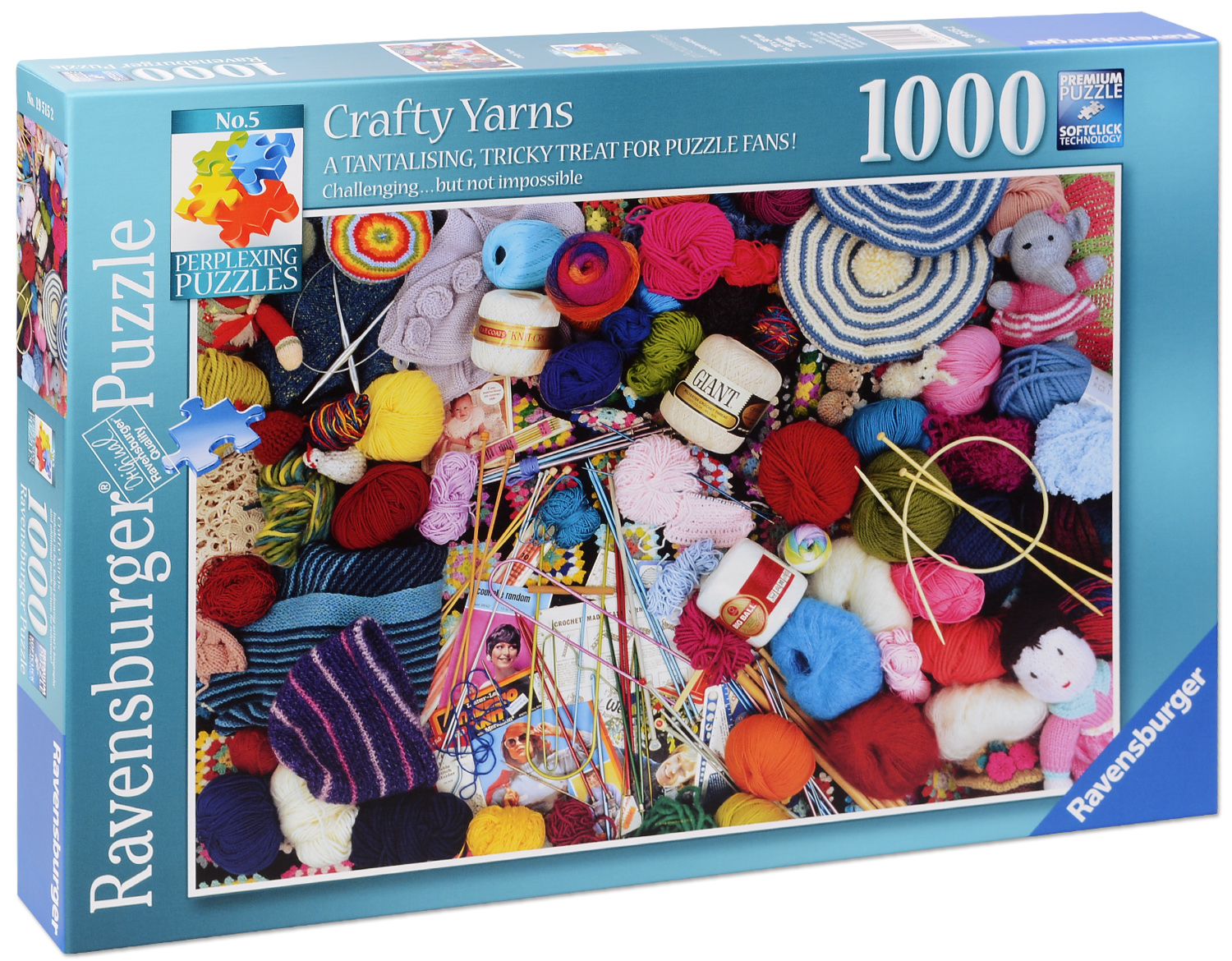 Пъзел Ravensburger от 1000 части - Цветни прежди