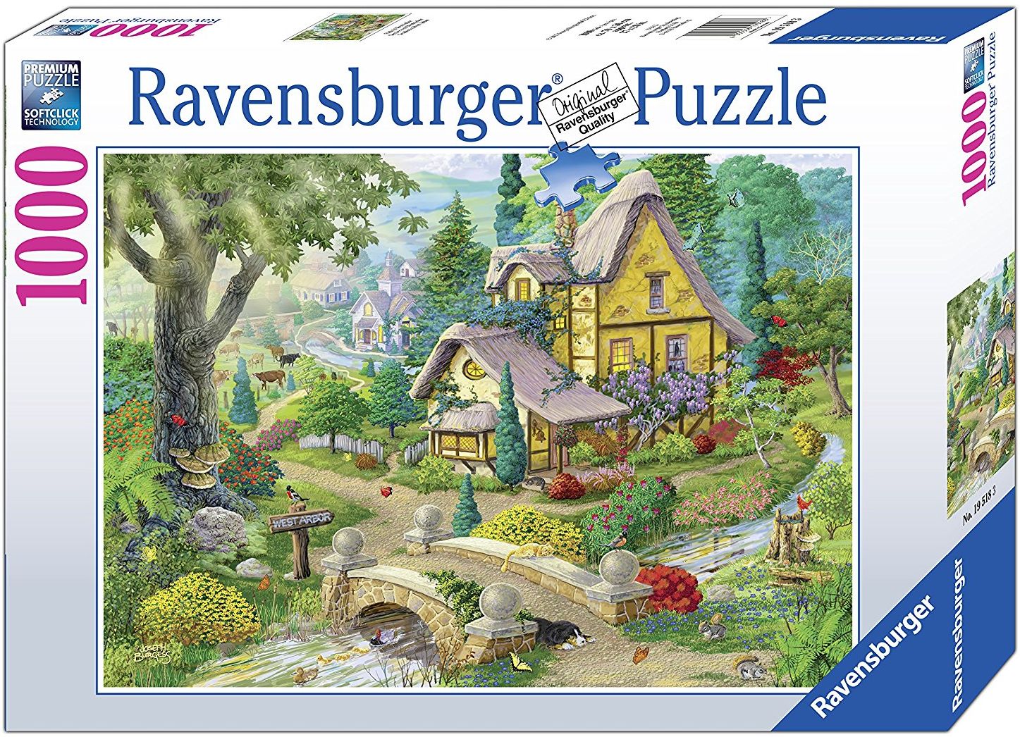 Пъзел Ravensburger от 1000 части - Път към западната градина