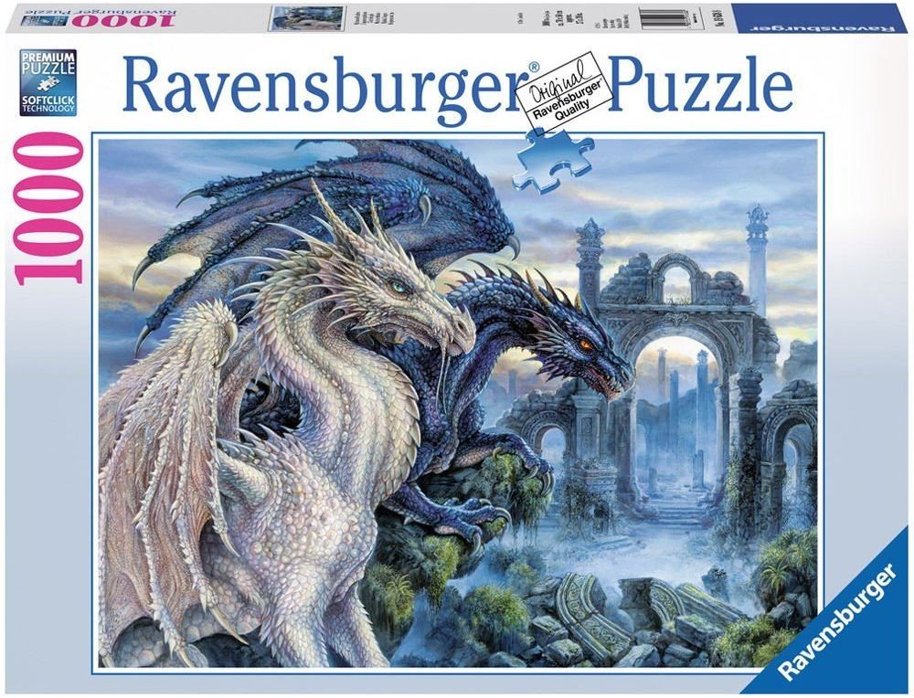 Пъзел Ravensburger от 1000 части - Мистични дракони