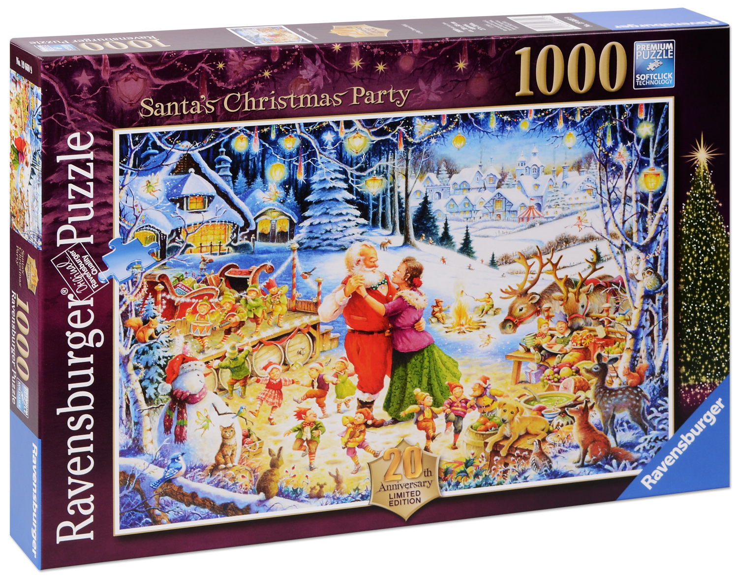 Пъзел Ravensburger от 1000 части -  Партито на Дядо Коледа