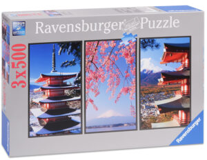 Пъзел Ravensburger от 3 x 500 части - Сърцето на Япония
